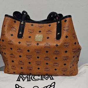MCM Brown and Black Tote Bag